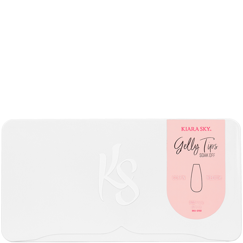 Kiara Sky - Full Cover Gelly Tips Assorted Box - Medium Coffin 500pc