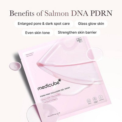 medicube PDRN Pink Collagen Gel Mask Korean Skincare Travel Size 0.98oz/4pk - Missing Box