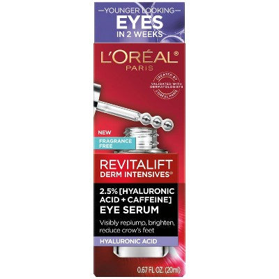 L'Oreal Paris Revitalift Derm Intensives Hyaluronic Acid+Caffeine 0.67 fl oz - Missing Box