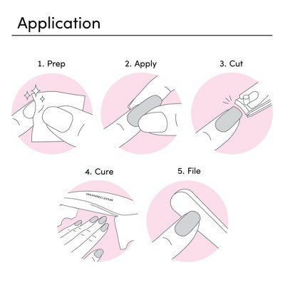 Dashing Diva Glaze Semi-Cured Gel Nail Polish Strips Starter Kit Pale Blush 32ct - Imperfect Box