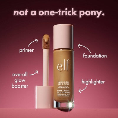 e.l.f. Halo Glow Liquid Filter Highlighter 0 Fair 1.06 fl oz - New
