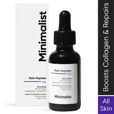 Minimalist Multi-Peptides 10% Face Serum 1 fl oz. - Missing Box