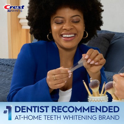 Crest 3D Whitestrips 1-Hour Express At-home Teeth Whitening Kit 10 Treatments - Imperfect Box