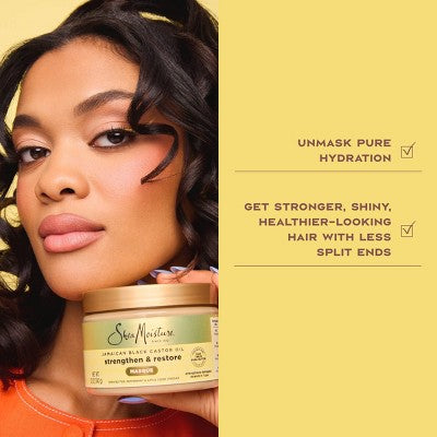 SheaMoisture Jamaican Black Castor Oil Strengthen & Restore Hair Mask 11.5oz - Imperfect Container