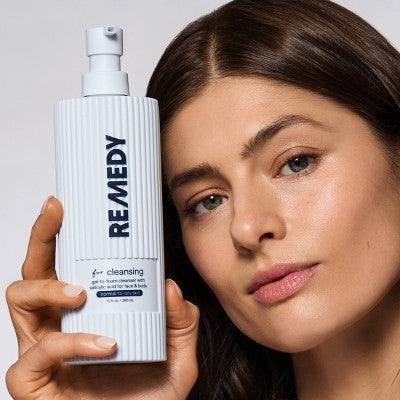 Remedy Skin Gel-to-Foam Gentle Exfoliating Cleanser 12 fl oz - Small Amount Missing