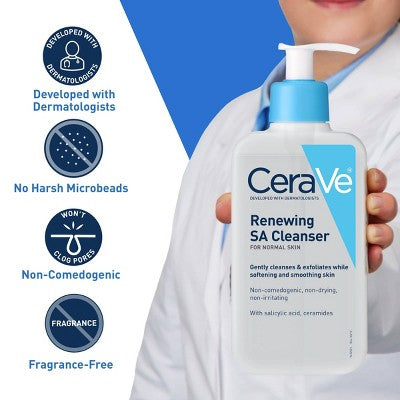 CeraVe SA Face Wash Salicylic Acid Cleanser 16 fl oz - New