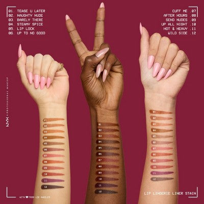 NYX Professional Makeup Lip Lingerie Lip Liner Stain 11 Hot & Heavy 0.03 fl oz - Imperfect Box