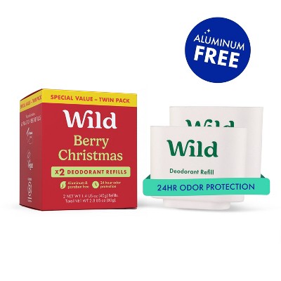 Wild Cosmetics Berry Christmas Deodorant Refills 1.4oz/2ct - Imperfect Box
