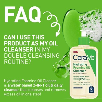 CeraVe Hydrating Foaming Cleansing Oil Face Wash 16 fl oz - Imperfect Container