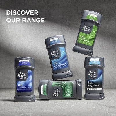 Dove Men+Care 72-Hour Antiperspirant Deodorant Stick Clean Comfort 2.7oz/2ct - Missing Box