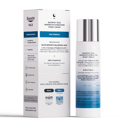 Eucerin Immersive Hydration Face Night Cream 2.5oz - New
