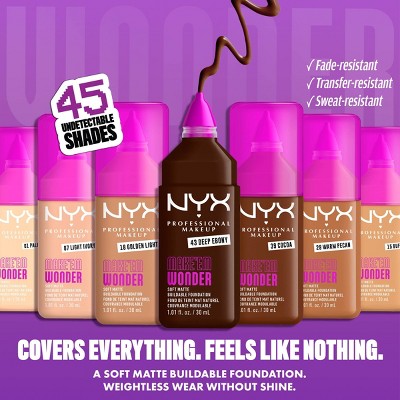 NYX Professional Makeup Make & Wonder 24H Soft Matte Foundation 10 Nude 1.01 fl oz - Imperfect Container