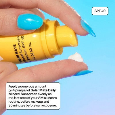 Bubble Skincare Solar Mate Mineral Sunscreen SPF 40 1.7 fl oz - Missing Box