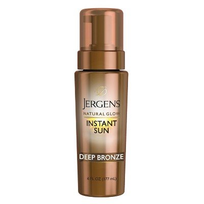 Jergens Natural Glow Instant Moisturizing Self Tanner Tanning Foam Deep Bronze 6 fl oz - Missing Lid