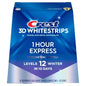 Crest 3D Whitestrips 1-Hour Express At-home Teeth Whitening Kit 10 Treatments - Imperfect Box