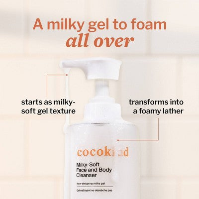 cocokind Ceramide Milk Face & Body Cleanser 13.5 fl oz - Imperfect Container