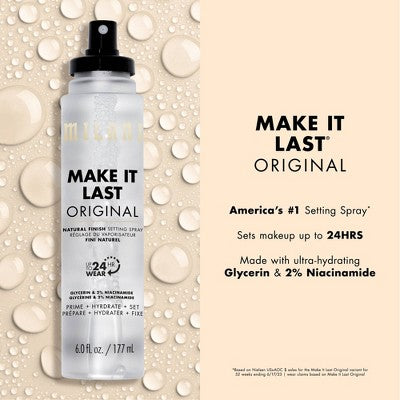 Milani Make It Last Original Natural Finish Setting Spray 6 fl oz - Imperfect Container
