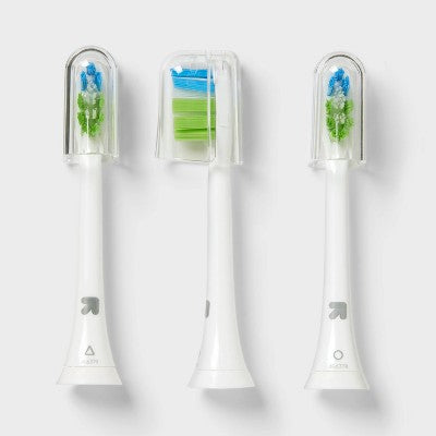 Anti-Plaque Sonic Brush Heads 3ct Up&Up - New