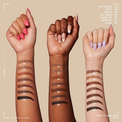 NYX Professional Makeup Zero to Brow Longwear Eyebrow Gel 07 Espresso 0.06 fl oz - Imperfect Box