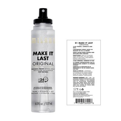 Milani Make It Last Original Natural Finish Setting Spray 6 fl oz - Imperfect Container