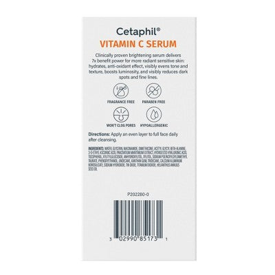 Cetaphil Brightening Vitamin C Face Serum 1fl oz - Missing Box