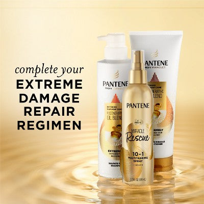 Pantene Miracle Rescue 10-in-1 Multi Tasking Leave-in Hair Treatment 5.7oz - Imperfect Container