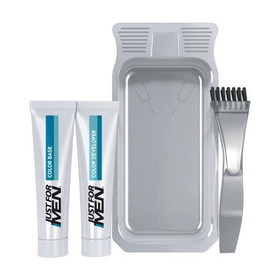 Just For Men Mustache & Beard Coloring for Gray Hair with Brush Included Medium Dark Brown M40 - New