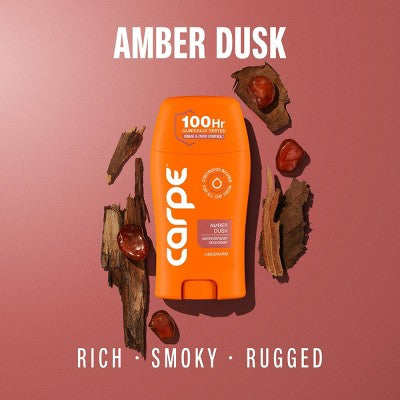 Carpe Men's 100H Sweat & Odor Control Antiperspirant Deodorant Amber Dusk 1.76oz - Imperfect Container