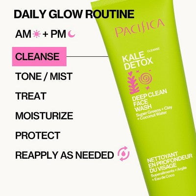Pacifica Kale Detox Deep Cleansing Face Wash Scented 5 fl oz - Imperfect Container