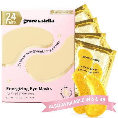 Grace & Stella Energizing Under Eye Mask Gold  24 Pair - Missing Box