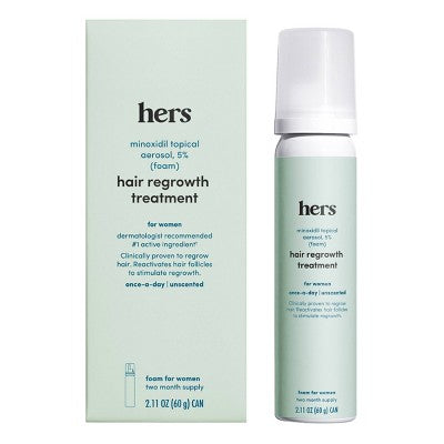 hers Hair Regrowth Foam Treatment 5% Minoxidil 2.11oz - Missing Box