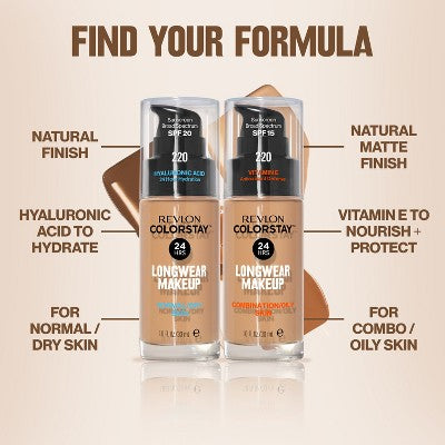 Revlon ColorStay Makeup for Combination/Oily Skin SPF 15 410 Cappuccino 1 fl oz - Imperfect Container