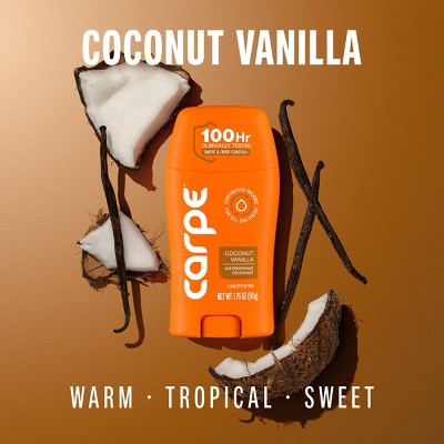 Carpe Women's 100HR Sweat & Odor Control Antiperspirant Deodorant Coconut Vanilla 1.76oz - Imperfect Container
