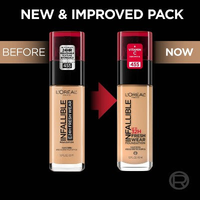 L'Oreal Paris Infallible 32HR Foundation SPF 25 415 Rose Ivory 1 fl oz - New