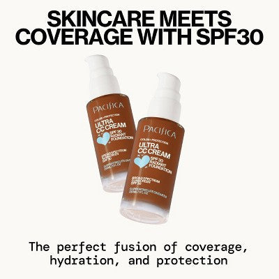Pacifica Ultra CC Cream Radiant Foundation with SPF 17 Cool/Deep 1 fl oz - Missing Box