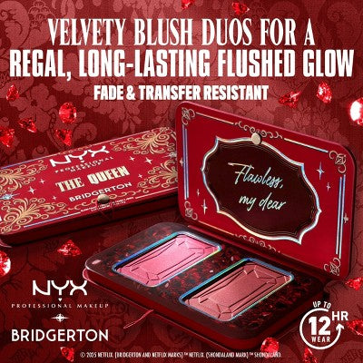 NYX Professional Makeup Bridgerton Royal Blush Buttermelt Blush Palette The Queen - New