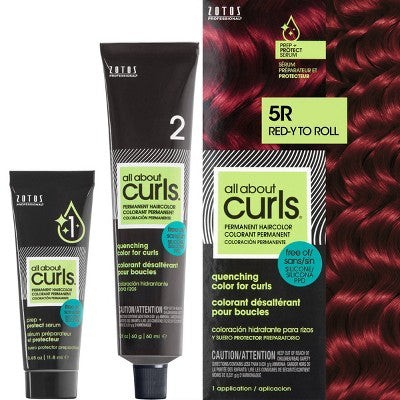 All About Curls Permanent Hair Color Redy To Roll 5R  2.4 fl oz - New