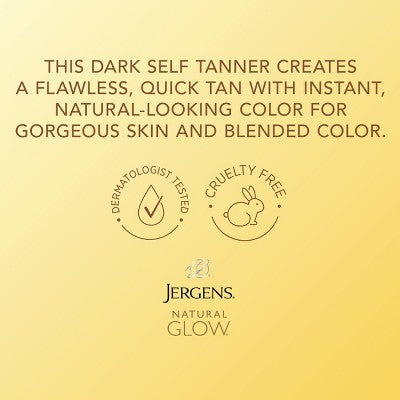 Jergens Glow Instant Moisturizing Self Tanner Tanning Foam Light Bronze Tan 6 fl oz - Imperfect Container