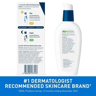 CeraVe PM Moisturizing Lotion, Night Cream for All Skin Types 2 fl oz - Missing Box