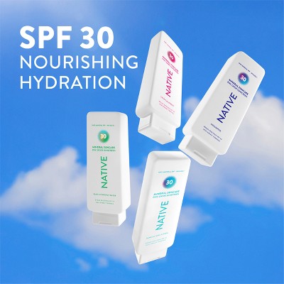 Native Mineral Sunscreen with Zinc Oxide Unscented SPF 30 7oz - Imperfect Container