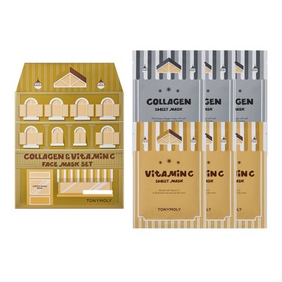 TONYMOLY Vitamin C & Collagen Sheet Mask Gift Set House of Masks 6ct - Imperfect Box