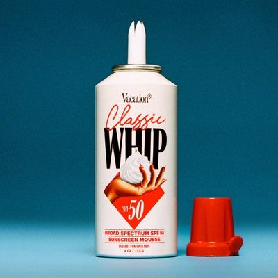 Vacation Classic Whip Sunscreen SPF 50 4oz - Imperfect Container