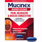 Mucinex Rapid + Clear 200-325mg Liquid Gel, 16 Ct
