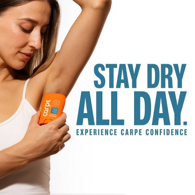 Carpe Women's 100HR Sweat & Odor Control Antiperspirant Deodorant Mountain Breeze 1.76oz - Imperfect Container