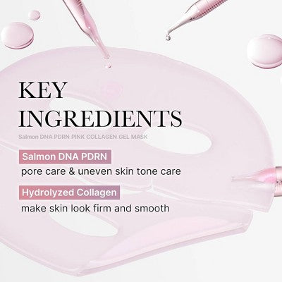 medicube PDRN Pink Collagen Gel Mask Korean Skincare Travel Size 0.98oz/4pk - Missing Box