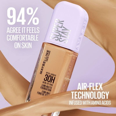 Maybelline Super Stay Up to 30HR Wear Lumi-Matte Liquid Foundation 112 1 fl oz - Imperfect Container
