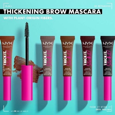 NYX Professional Makeup Thick It Stick It Brow Gel Mascara Black 0.23 fl oz - Imperfect Box