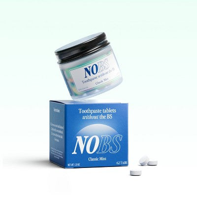 NOBS Fluoride-Free Toothpaste Tablets Classic Mint 62 Tablets/1.31oz - Missing Box