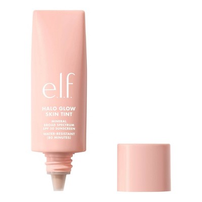 e.l.f. Halo Glow Skin Tint Foundation Mineral SPF 50 8 Medium Neutral 1 fl oz - Imperfect Box