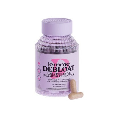 Lemme Debloat Daily Digestive Capsules 60ct - Imperfect Box